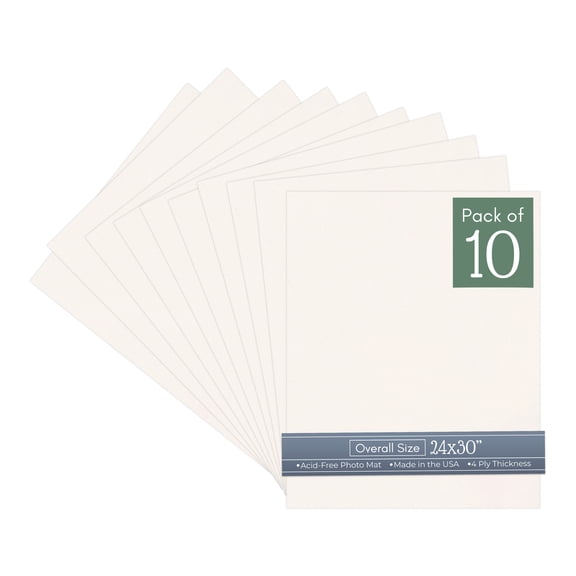 Silver Mist 24x30 Uncut Art Mat Board - No Opening - 10 Mats
