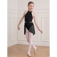 thumbnail image 4 of MSemis Robe de Danse Moderne de Ballet Lyrique pour Filles, Robe de Patinage Artistique, Justaucorps de Performance, Jupe Tutu Noire 8, 4 of 7