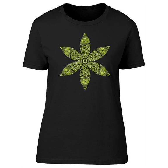 Vintage Boho Green Flower T-Shirt Women -Image by Shutterstock, Female x-Large