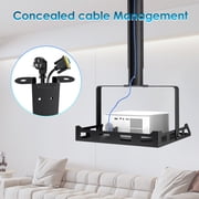 ZDSSY Black Universal Ceiling Extending Projector Tray, Height Adjustable, Universal Bracket with Concealed Cable Management