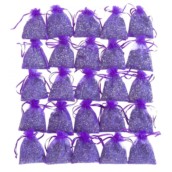 RAGUPEL Bag of 25 Sachets Dried Lavender Flower for Drawers and Closets