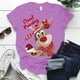 thumbnail image 4 of Camiseta con estampado navideño de renos y buenos días para mujer, camiseta navideña con estampado bonito, S-5XL divertida y bonita, camiseta navideña para mujer, 4 of 4