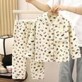 thumbnail image 2 of Pandaie 2 Piece Toddler Boys Girls' Winter Fleece Coat Pajama Set Warm Plush Tops Pants Sleepwear Pjs Outfits Black,2-3 Years, 2 of 4