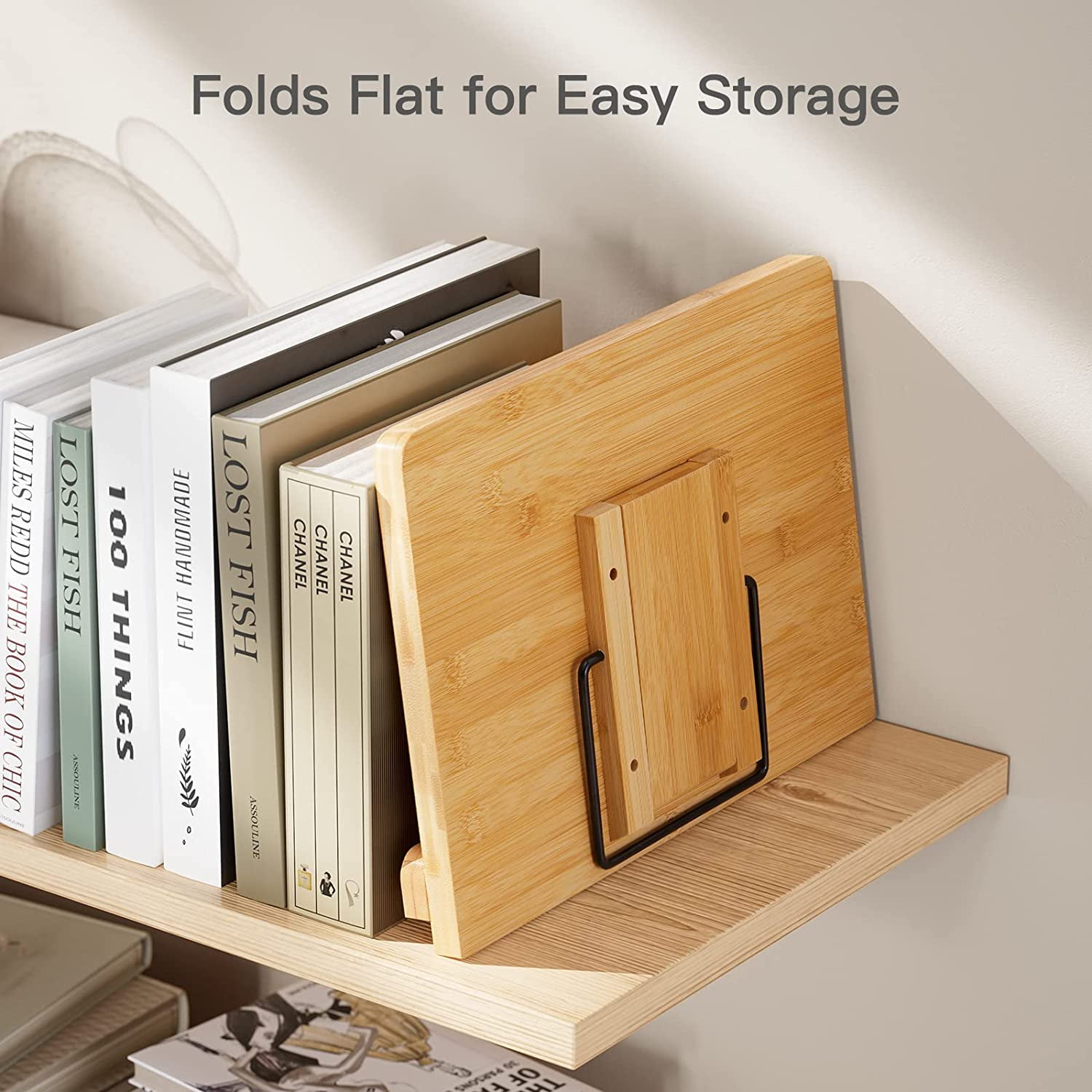 Adjustable Bamboo Book Stand Holder/Book Reading Shelf Preventing Myop –  GreenLivingLife