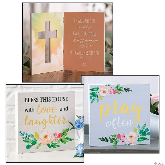 Fun Express Religious Spring Home Decorating Kit - 3 Pieces