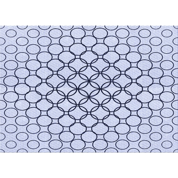 Ahgly Company Indoor Rectangle Patterned Lavender Blue Area Rugs, 4' x 6'