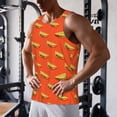 thumbnail image 5 of Lsque tortilla tacos Pattern Mens Tank Tops Muscle Athletic Quick Dry Sleeveless Workout Fitness T Shirts Beach Tank Top, Loose-fit Sleeveless Shirt for Men-X-Large, 5 of 7