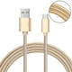 thumbnail image 5 of Cable micro USB trenzado de nailon de 3 m Cable de carga Cable extra largo sin enredos para Android (dorado), 5 of 5