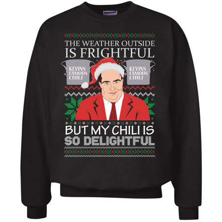 Kevin Famous Chilli So Delightful Xmas Song Office Parody | Mens Ugly Christmas Crewneck Graphic Sweatshirt