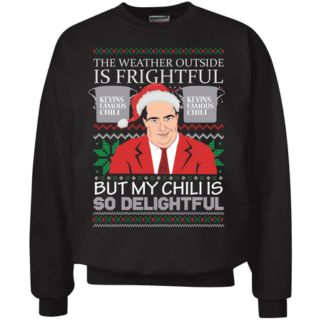 Kevin Famous Chilli So Delightful Xmas Song Office Parody | Mens Ugly Christmas Crewneck Graphic Sweatshirt