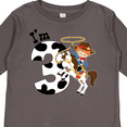 thumbnail image 4 of Inktastic I'm Three-cowboy Riding Horse Birthday Boys Long Sleeve Toddler T-Shirt, 4 of 5