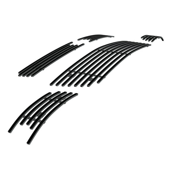 APS Black Horizontal Billet Grille Grill Compatible with Chevy Impala 2006-2013 & 14-16 Impala Limited with Fog Light Combo N19-H02976C