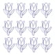 thumbnail image 1 of 12 clips de papel de dibujos animados con forma de tulipán morado, pinzas creativas para marcapáginas (morado), 1 of 5