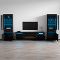 thumbnail image 4 of York 02 Electric Fireplace Modern Wall Unit Entertainment Center, 4 of 6