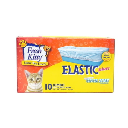 UPC: 0604142277032 | Fresh Kitty 10ct Elastic Litter Box Liners