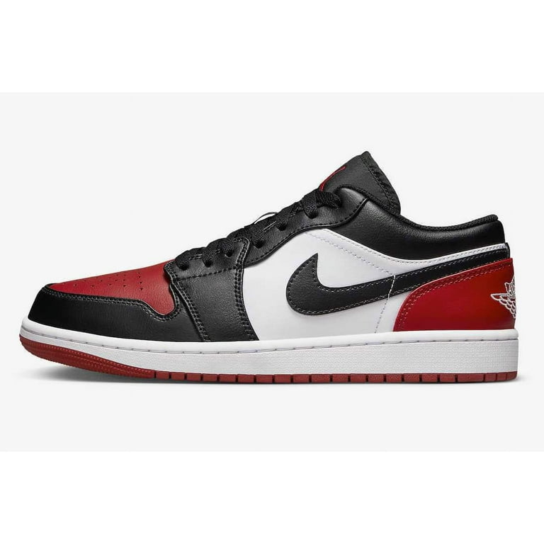 Nike Air Jordan 1 Low Bred Toe 2.0 Men's Style 553558 in White