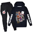 thumbnail image 3 of juego moda tendencia traje niños niñas Sudadera con capucha pantalones casuales dibujos animados niños ropa Casual regalos de cumpleaños, 3 of 5