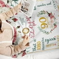 thumbnail image 4 of LHSHID 90th Happy Birthday Blanket for Woman 90th Birthday Decorations for Women 90 Year Old Birthday Gift Ideas for Her Wife Daughter Sister Friend Flower Soft Throw Blanket 40"x50", 4 of 8