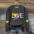 thumbnail image 2 of Yoodem Sweatshirt for Women Crewneck Sweatshirts Women's Love Tennis Casual Hoodie Long Sleeve Sweatshirts Soft Printed Shirts Women's Winter Sweatshirt Tops Womens Sweatshirt Gray M, 2 of 6