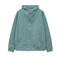 thumbnail image 5 of Womens Sweatshirts Half Zip Fleece Pullover Fall Outfits | Fall Fashion Clothes 2026,Cropped Sweatshirts,Cute Y2k Tops,Winter Loungwear Outfits Mint Green L, 5 of 7