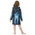 thumbnail image 7 of FORMRS Niños Bathrobe Unisex Hooded Robe Soft Plush Pajamas Sleepwear, Size 10-12T, Blue Butterfly, 7 of 7