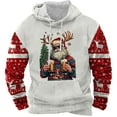 thumbnail image 3 of Mens Hoodie Pullover Fashion Relaxed Christmas Printed Long Sleeve Mens Workout Clothing,White,6XL, 3 of 5