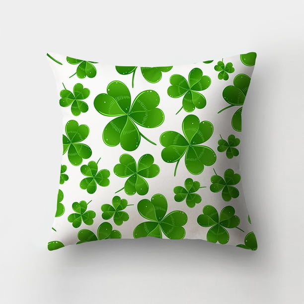 Decoraciones del Día de San Patricio, funda de almohada de 45 x 45 cm, funda de almohada de primavera para decoración del hogar, habitación, sofá, coche, funda de almohada de fibra sintética.