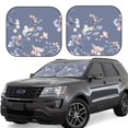 thumbnail image 6 of Kdxio Watercolor Flowers Butterfly Print 2-Piece Sun Shade Front Windshield - Foldable Car Front Window Sunshades For Most Sedans Suv Truck, 6 of 6