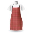 thumbnail image 3 of Abstract Apron, Pattern of Continued Ornamental Octagons Along Triangles and Squares, Unisex Kitchen Bib with Adjustable Neck for Cooking Gardening, Adult Size, Pale Green and Dark Pink, by Ambesonne, 3 of 4