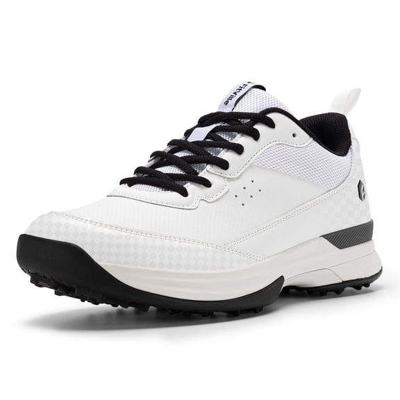 FitVille Wide Golf Shoes Men Professional Golf Shoes with Spikes, Water Resistant Arch Support