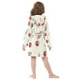 thumbnail image 7 of FORMRS Niños Bathrobe Unisex Hooded Robe Soft Plush Pajamas Sleepwear, Size 2-3T, Beige Cherry, 7 of 7