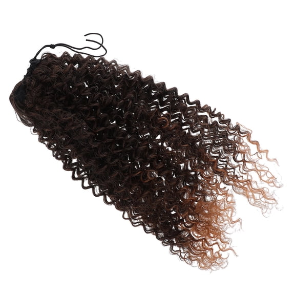 LOLIPPYY Drawstring Synthetic Curly Ponytail Hair Extension Brown Natural Volume Hairpiece