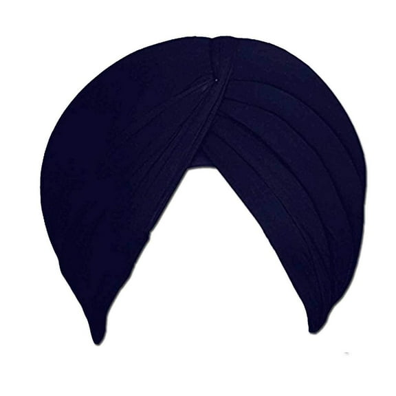 Sikh Cotton Turban For Men | Navi Blue Color | 7 Mts Punjabi Pagri (Stitched Rubia Voile) By Indian Collectible