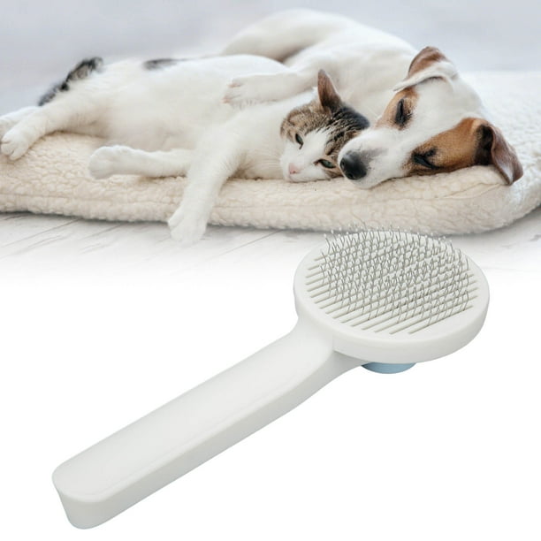 Pets Comb Brush Tool Comfortable One Button Self Cat Grooming