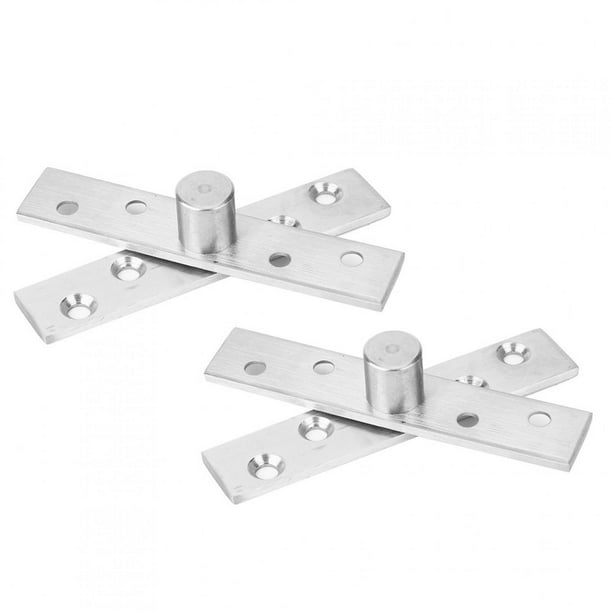 Bisagra giratoria de 360 grados de acero inoxidable, 2 piezas, bisagra de puerta giratoria de 95 mm de largo, pivote central