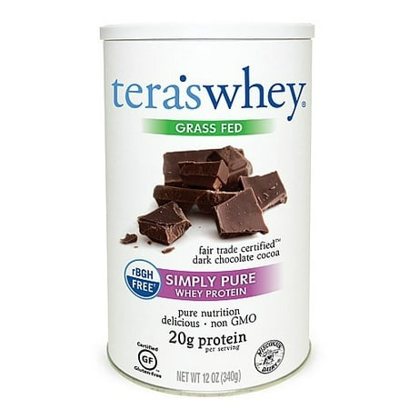 Tera's Whey rBGH Free Whey Protein Powder, Dark Chocolate Cocoa, 20g Protein, 0.75