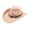 02# Beige, variant on Qwertyu Wide Brim Western Cowboy Cowgirl Hat with Wind Lanyard Felt Fedora Hat for Men Women Coffee