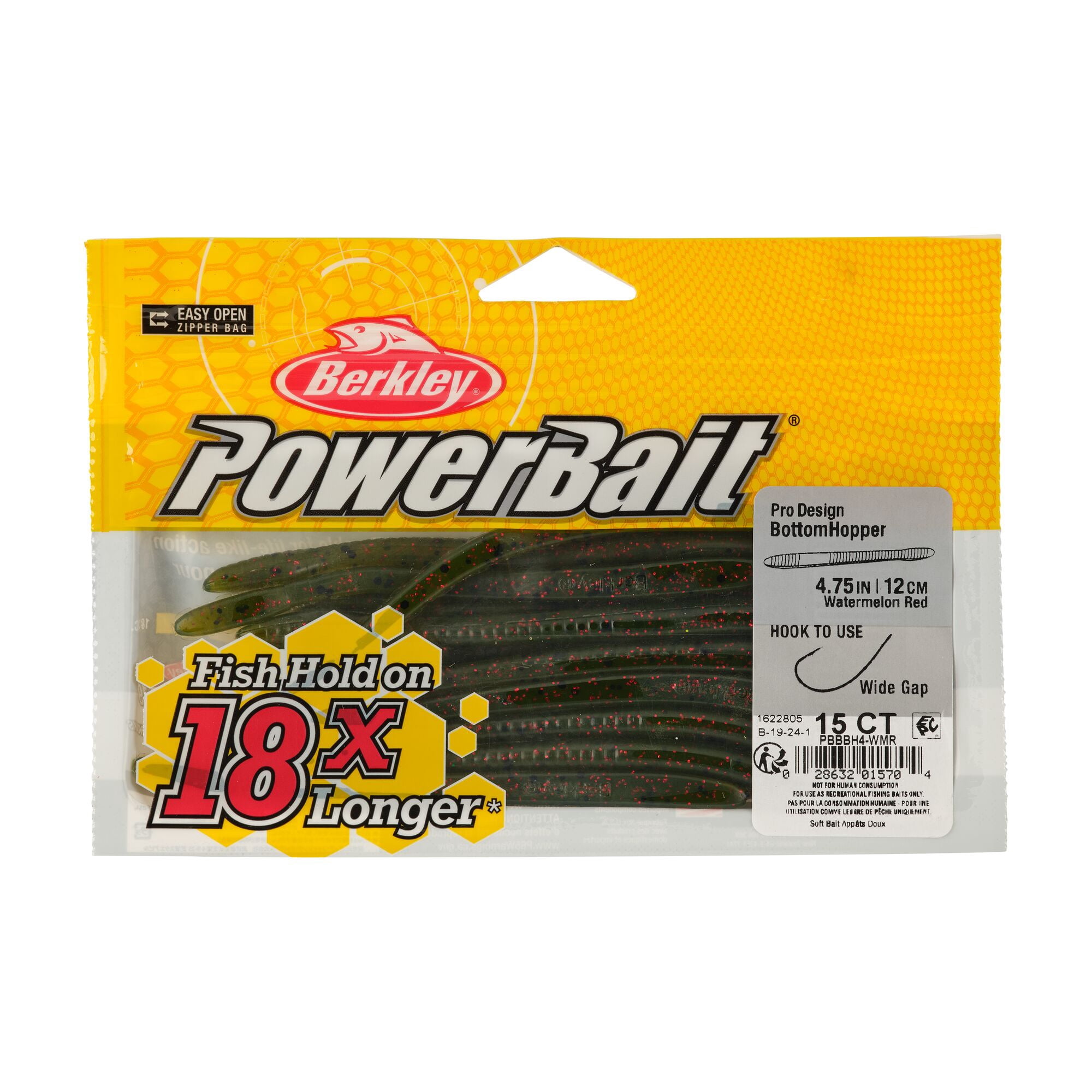 Berkley, Fishing Bait, PowerFloating Trout Worm, Bubblegum, 3in