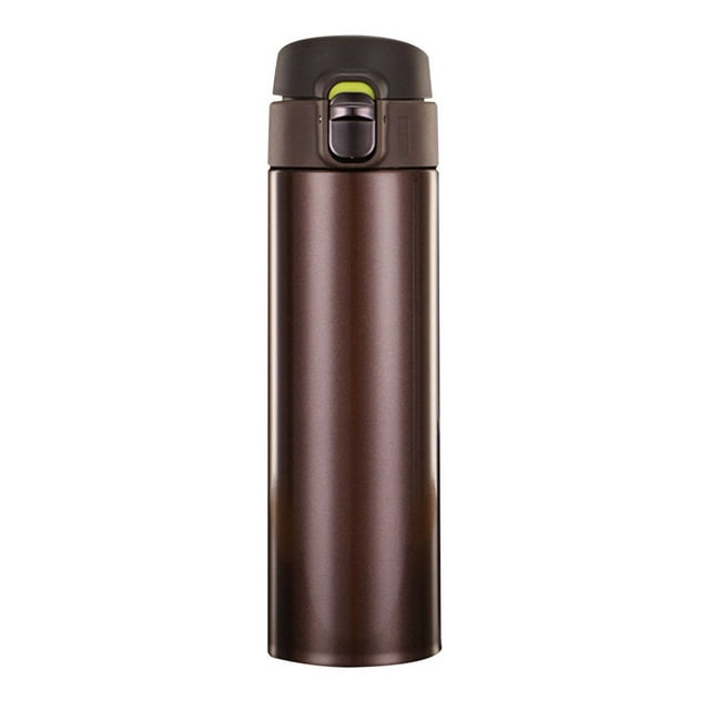 Stainless Steel Water Bottle Pop Up Vacuum Insulated Portable for Sports Easy to Open Thermos Cup Contigo Water Bottle Steel Water Bottle Black