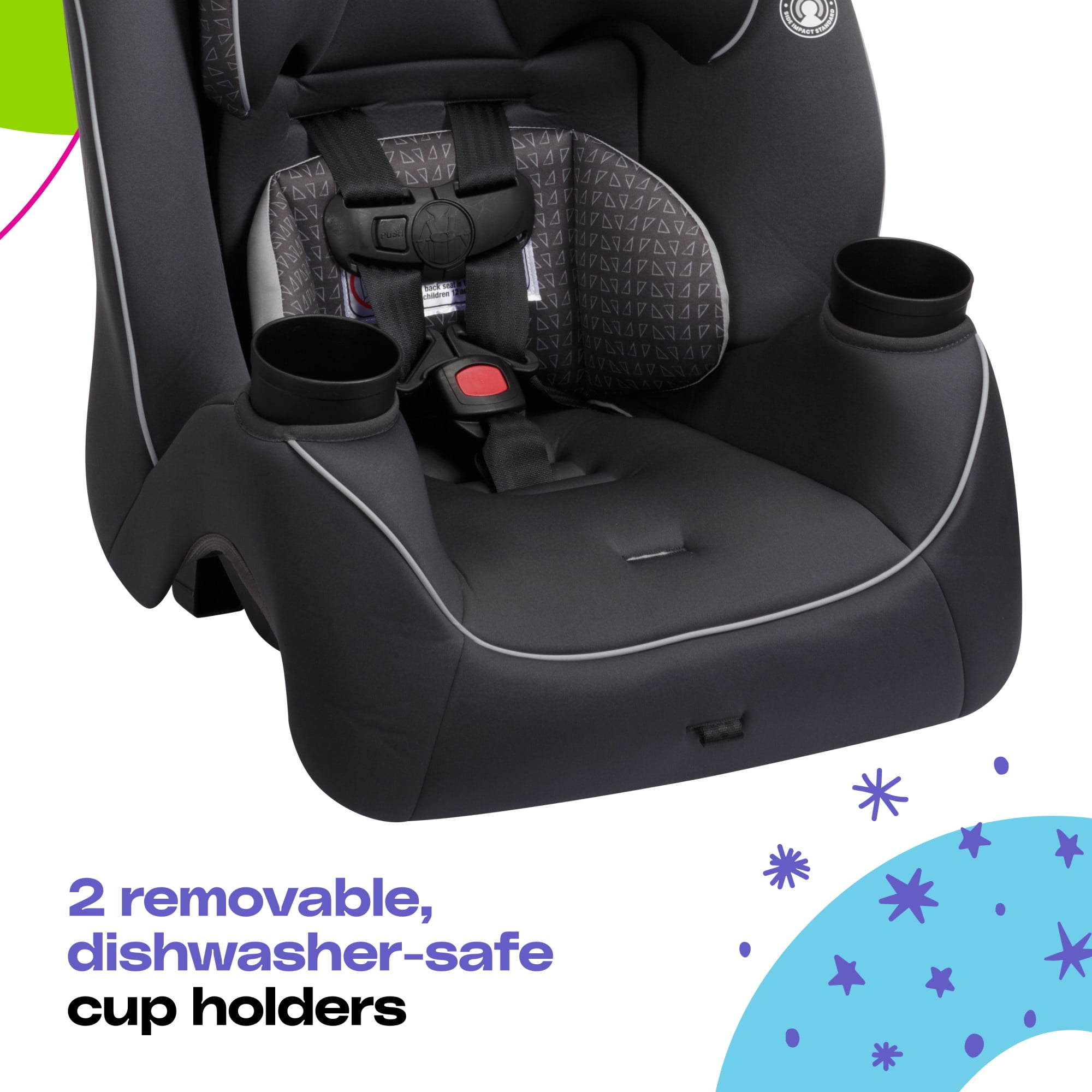 Cosco Kids™ Easy Elite Slim All-in-One Convertible Car Seat, Grey Glyphs, Infant & Toddler, Unisex