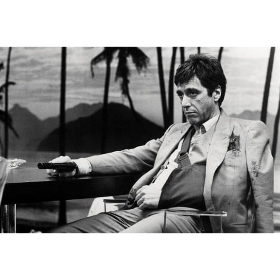 Al Pacino 24x36 Poster seated as Tony Montana Scarface