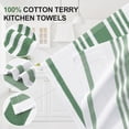 thumbnail image 2 of Simmore Kitchen Towels 18"x28"(6 Pack, Grass Green), Large Cotton Striped Hand Towels Kitchen with Hanging Loop, Reusable Absorbent Dish Cloths for Washing Dishes, 2 of 8