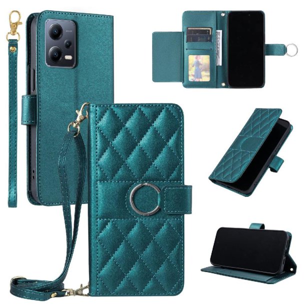 Funda tipo billetera GANGXUN para Xiaomi Redmi Note 12 5G – Tapa abatible con correa para mujer