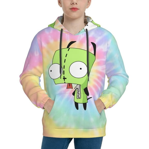 Invader Zim Kids' Hoodie 3d Print Sweatshirt Soft Pullover Hooded With Big Pockets For Boys Or Girls Small