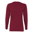 thumbnail image 3 of Heavy Cotton Women's Long Sleeve T-Shirt - Cardinal Red - S, 3 of 5