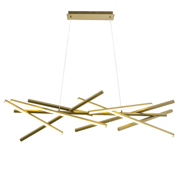 Dainolite 62W LED Carly Chandelier Aged Brass