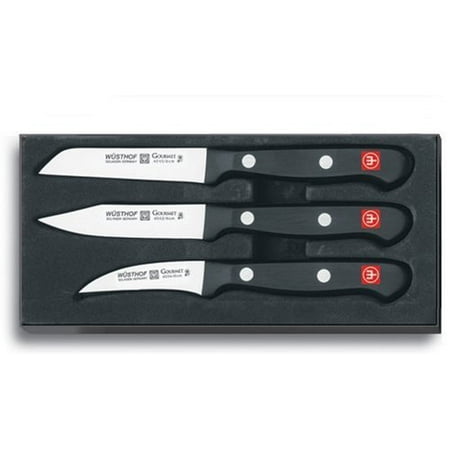 Wusthof Kitchen - Wusthof Three Piece Paring Knife Set, Gourmet Series | Full Tang, High Carbon Stain-Resistant Steel, Includes Drop Point, Sharp Point, And Bird’s Beak Knife