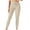 Beige, variant on Women's Straight Leg Pants High Wa Women Yoga Pants With Pockets High Waisted Drawstring Athletic Workout Leggings Stretch Scrunch Tummy Tights