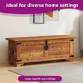thumbnail image 3 of vidaXL Storage Chest One-of-a-kind due to the unique grains Solid mango wood 43.3" x 13.8" x 15.7", 3 of 9
