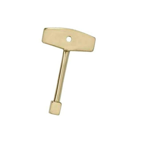 0.25 in. Gas Valve Key, Plated Brass